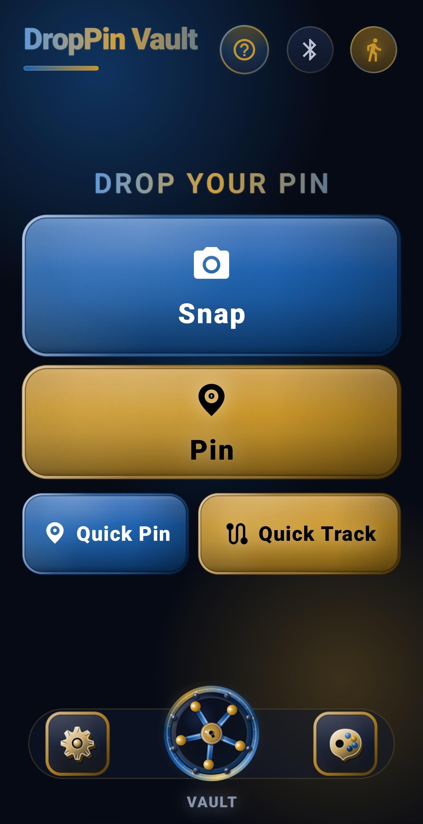 Home screen in Cobalt & Gold free color theme